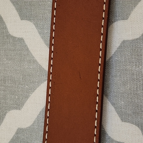 Calvin Klein Belt Brown Leather with Silver Logo - Picture 5 of 12